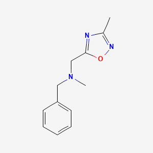 molecular formula C12H15N3O B6432432 benzyl(methyl)[(3-methyl-1,2,4-oxadiazol-5-yl)methyl]amine CAS No. 2182788-38-9
