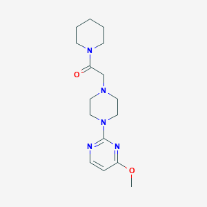molecular formula C16H25N5O2 B6432455 2-[4-(4-methoxypyrimidin-2-yl)piperazin-1-yl]-1-(piperidin-1-yl)ethan-1-one CAS No. 2183423-65-4