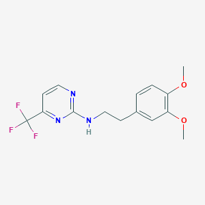 molecular formula C15H16F3N3O2 B6432458 N-[2-(3,4-dimethoxyphenyl)ethyl]-4-(trifluoromethyl)pyrimidin-2-amine CAS No. 500017-83-4