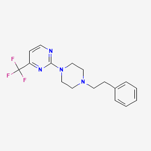 molecular formula C17H19F3N4 B6432475 2-[4-(2-phenylethyl)piperazin-1-yl]-4-(trifluoromethyl)pyrimidine CAS No. 2184949-46-8