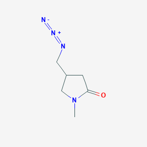 molecular formula C6H10N4O B6432500 4-(azidomethyl)-1-methylpyrrolidin-2-one CAS No. 2283992-48-1