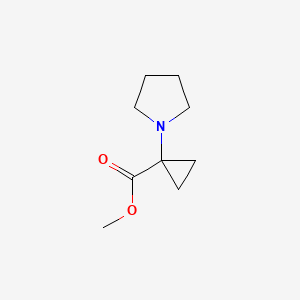 molecular formula C9H15NO2 B6432506 methyl 1-(pyrrolidin-1-yl)cyclopropane-1-carboxylate CAS No. 2114044-24-3