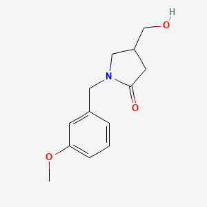molecular formula C13H17NO3 B6432524 4-(hydroxymethyl)-1-[(3-methoxyphenyl)methyl]pyrrolidin-2-one CAS No. 96449-71-7