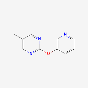 molecular formula C10H9N3O B6432551 5-methyl-2-(pyridin-3-yloxy)pyrimidine CAS No. 2640977-10-0