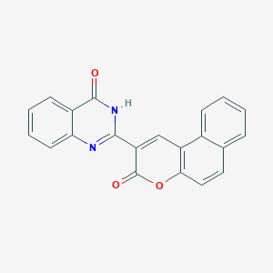 molecular formula C21H12N2O3 B6432584 2-{3-oxo-3H-benzo[f]chromen-2-yl}-3,4-dihydroquinazolin-4-one CAS No. 313969-82-3