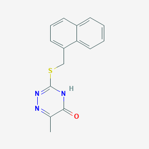 molecular formula C15H13N3OS B6432615 6-methyl-3-{[(naphthalen-1-yl)methyl]sulfanyl}-4,5-dihydro-1,2,4-triazin-5-one CAS No. 5334-16-7