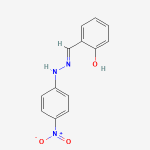 molecular formula C13H11N3O3 B6432618 2-[(1E)-[2-(4-nitrophenyl)hydrazin-1-ylidene]methyl]phenol CAS No. 3155-24-6