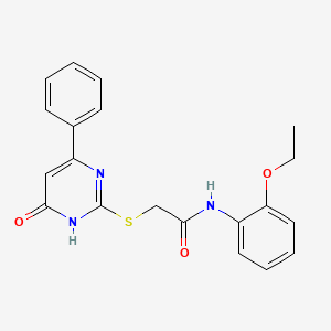 molecular formula C20H19N3O3S B6432621 N-(2-ethoxyphenyl)-2-[(6-oxo-4-phenyl-1,6-dihydropyrimidin-2-yl)sulfanyl]acetamide CAS No. 518017-86-2