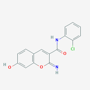 molecular formula C16H11ClN2O3 B6432624 N-(2-chlorophenyl)-7-hydroxy-2-imino-2H-chromene-3-carboxamide CAS No. 493002-71-4
