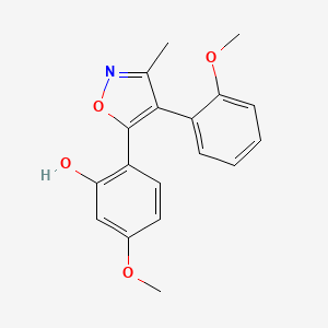 molecular formula C18H17NO4 B6432717 5-methoxy-2-[4-(2-methoxyphenyl)-3-methyl-1,2-oxazol-5-yl]phenol CAS No. 903185-79-5
