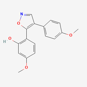 molecular formula C17H15NO4 B6432722 5-methoxy-2-[4-(4-methoxyphenyl)-1,2-oxazol-5-yl]phenol CAS No. 77200-42-1