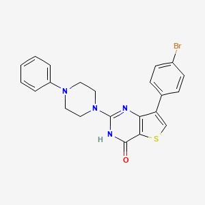 molecular formula C22H19BrN4OS B6432749 7-(4-bromophenyl)-2-(4-phenylpiperazin-1-yl)-3H,4H-thieno[3,2-d]pyrimidin-4-one CAS No. 1242901-60-5