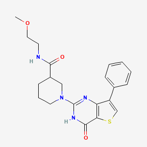 molecular formula C21H24N4O3S B6432769 N-(2-methoxyethyl)-1-{4-oxo-7-phenyl-3H,4H-thieno[3,2-d]pyrimidin-2-yl}piperidine-3-carboxamide CAS No. 1243035-70-2
