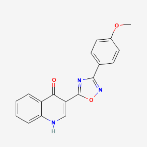 molecular formula C18H13N3O3 B6432814 3-[3-(4-methoxyphenyl)-1,2,4-oxadiazol-5-yl]-1,4-dihydroquinolin-4-one CAS No. 1081113-21-4