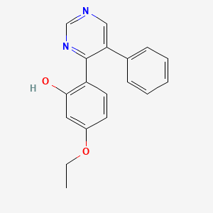molecular formula C18H16N2O2 B6432833 5-ethoxy-2-(5-phenylpyrimidin-4-yl)phenol CAS No. 898914-55-1