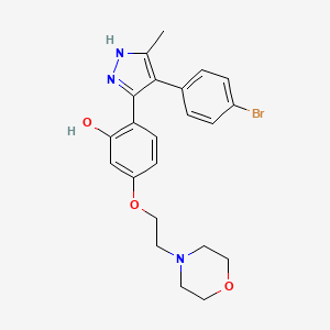 molecular formula C22H24BrN3O3 B6432846 2-[4-(4-bromophenyl)-5-methyl-1H-pyrazol-3-yl]-5-[2-(morpholin-4-yl)ethoxy]phenol CAS No. 1092972-50-3