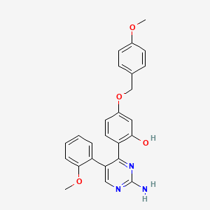 2-[2-amino-5-(2-methoxyphenyl)pyrimidin-4-yl]-5-[(4-methoxyphenyl)methoxy]phenol