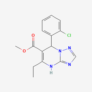 molecular formula C15H15ClN4O2 B6432899 methyl 7-(2-chlorophenyl)-5-ethyl-4H,7H-[1,2,4]triazolo[1,5-a]pyrimidine-6-carboxylate CAS No. 725217-26-5
