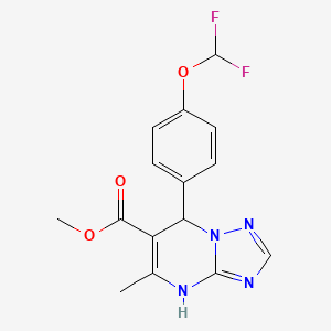 molecular formula C15H14F2N4O3 B6432904 methyl 7-[4-(difluoromethoxy)phenyl]-5-methyl-4H,7H-[1,2,4]triazolo[1,5-a]pyrimidine-6-carboxylate CAS No. 725217-66-3