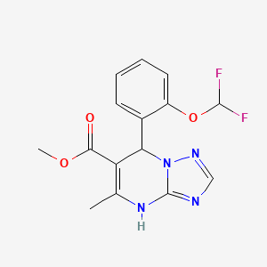 molecular formula C15H14F2N4O3 B6432907 methyl 7-[2-(difluoromethoxy)phenyl]-5-methyl-4H,7H-[1,2,4]triazolo[1,5-a]pyrimidine-6-carboxylate CAS No. 725217-64-1