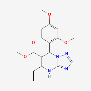 molecular formula C17H20N4O4 B6432911 methyl 7-(2,4-dimethoxyphenyl)-5-ethyl-4H,7H-[1,2,4]triazolo[1,5-a]pyrimidine-6-carboxylate CAS No. 725217-85-6