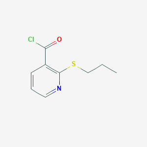 molecular formula C9H10ClNOS B064333 2-(丙硫基)吡啶-3-酰氯 CAS No. 175135-24-7