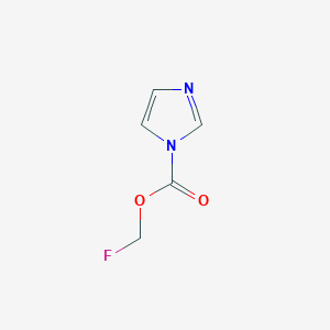 molecular formula C5H5FN2O2 B064335 fluoromethyl 1H-imidazole-1-carboxylate CAS No. 166331-84-6