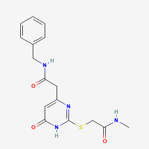 molecular formula C16H18N4O3S B6433728 2-({4-[(benzylcarbamoyl)methyl]-6-oxo-1,6-dihydropyrimidin-2-yl}sulfanyl)-N-methylacetamide CAS No. 1172956-95-4