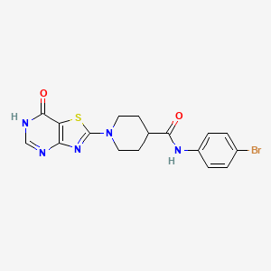 molecular formula C17H16BrN5O2S B6433872 N-(4-bromophenyl)-1-{7-oxo-6H,7H-[1,3]thiazolo[4,5-d]pyrimidin-2-yl}piperidine-4-carboxamide CAS No. 1251671-64-3
