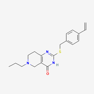molecular formula C19H23N3OS B6433878 2-{[(4-ethenylphenyl)methyl]sulfanyl}-6-propyl-3H,4H,5H,6H,7H,8H-pyrido[4,3-d]pyrimidin-4-one CAS No. 1113122-62-5