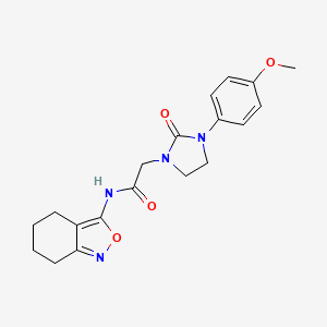 molecular formula C19H22N4O4 B6433901 2-[3-(4-methoxyphenyl)-2-oxoimidazolidin-1-yl]-N-(4,5,6,7-tetrahydro-2,1-benzoxazol-3-yl)acetamide CAS No. 1323319-61-4