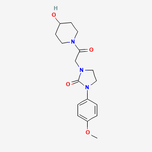 molecular formula C17H23N3O4 B6433918 1-[2-(4-hydroxypiperidin-1-yl)-2-oxoethyl]-3-(4-methoxyphenyl)imidazolidin-2-one CAS No. 1257548-77-8