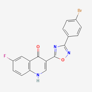 molecular formula C17H9BrFN3O2 B6433923 3-[3-(4-bromophenyl)-1,2,4-oxadiazol-5-yl]-6-fluoro-1,4-dihydroquinolin-4-one CAS No. 1260728-95-7