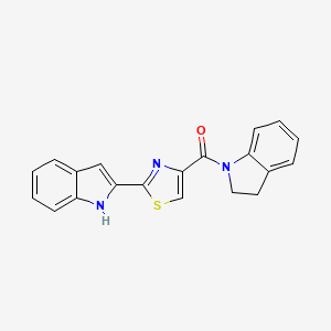 molecular formula C20H15N3OS B6433938 2-[4-(2,3-dihydro-1H-indole-1-carbonyl)-1,3-thiazol-2-yl]-1H-indole CAS No. 1203219-35-5