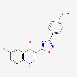 6-fluoro-3-[3-(4-methoxyphenyl)-1,2,4-oxadiazol-5-yl]-1,4-dihydroquinolin-4-one