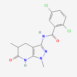 molecular formula C15H14Cl2N4O2 B6434010 2,5-dichloro-N-{1,5-dimethyl-6-oxo-1H,4H,5H,6H,7H-pyrazolo[3,4-b]pyridin-3-yl}benzamide CAS No. 1171446-90-4