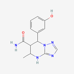 molecular formula C13H15N5O2 B6434061 7-(3-hydroxyphenyl)-5-methyl-4H,5H,6H,7H-[1,2,4]triazolo[1,5-a]pyrimidine-6-carboxamide CAS No. 1797124-01-6