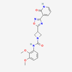molecular formula C19H19N5O5 B6434077 N-(2,3-dimethoxyphenyl)-3-[3-(2-oxo-1,2-dihydropyridin-3-yl)-1,2,4-oxadiazol-5-yl]azetidine-1-carboxamide CAS No. 1396885-05-4