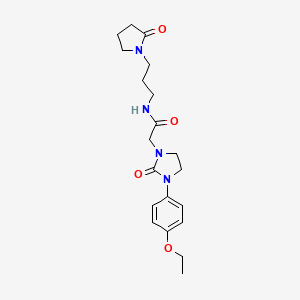molecular formula C20H28N4O4 B6434092 2-[3-(4-ethoxyphenyl)-2-oxoimidazolidin-1-yl]-N-[3-(2-oxopyrrolidin-1-yl)propyl]acetamide CAS No. 1257551-85-1