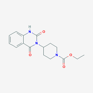 molecular formula C16H19N3O4 B6434094 ethyl 4-(2,4-dioxo-1,2,3,4-tetrahydroquinazolin-3-yl)piperidine-1-carboxylate CAS No. 83425-10-9