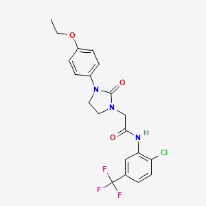molecular formula C20H19ClF3N3O3 B6434104 N-[2-chloro-5-(trifluoromethyl)phenyl]-2-[3-(4-ethoxyphenyl)-2-oxoimidazolidin-1-yl]acetamide CAS No. 1323554-02-4