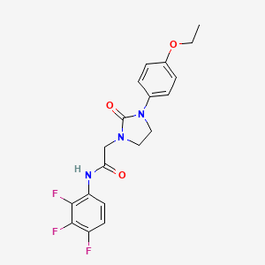 molecular formula C19H18F3N3O3 B6434106 2-[3-(4-ethoxyphenyl)-2-oxoimidazolidin-1-yl]-N-(2,3,4-trifluorophenyl)acetamide CAS No. 1257553-38-0