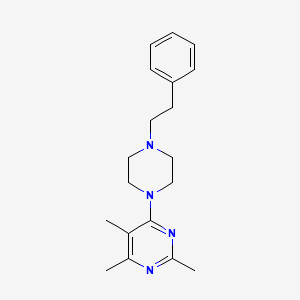 molecular formula C19H26N4 B6434114 2,4,5-trimethyl-6-[4-(2-phenylethyl)piperazin-1-yl]pyrimidine CAS No. 2224415-28-3