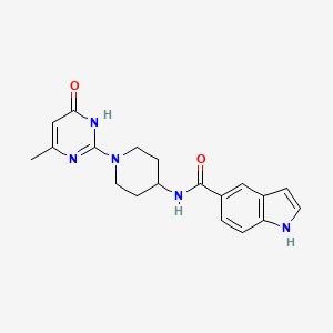 molecular formula C19H21N5O2 B6434138 N-[1-(4-methyl-6-oxo-1,6-dihydropyrimidin-2-yl)piperidin-4-yl]-1H-indole-5-carboxamide CAS No. 1903389-58-1