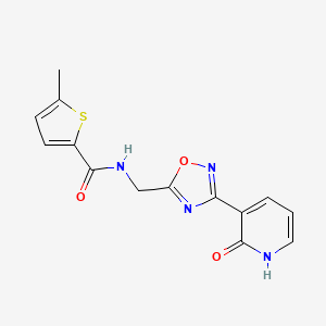 molecular formula C14H12N4O3S B6434187 5-methyl-N-{[3-(2-oxo-1,2-dihydropyridin-3-yl)-1,2,4-oxadiazol-5-yl]methyl}thiophene-2-carboxamide CAS No. 2034337-36-3