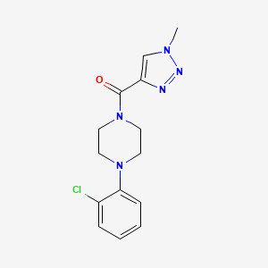 molecular formula C14H16ClN5O B6434199 1-(2-chlorophenyl)-4-(1-methyl-1H-1,2,3-triazole-4-carbonyl)piperazine CAS No. 1234884-22-0