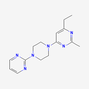 molecular formula C15H20N6 B6434231 4-ethyl-2-methyl-6-[4-(pyrimidin-2-yl)piperazin-1-yl]pyrimidine CAS No. 2305513-14-6