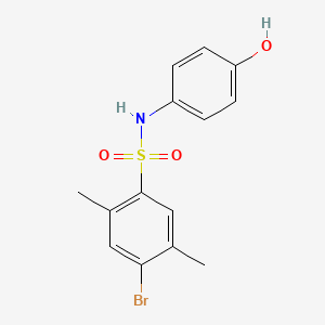molecular formula C14H14BrNO3S B6434239 4-bromo-N-(4-hydroxyphenyl)-2,5-dimethylbenzene-1-sulfonamide CAS No. 2249035-10-5