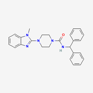 molecular formula C26H27N5O B6434249 N-(diphenylmethyl)-4-(1-methyl-1H-1,3-benzodiazol-2-yl)piperazine-1-carboxamide CAS No. 1235152-15-4