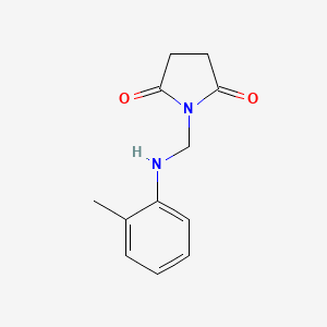 molecular formula C12H14N2O2 B6434260 1-{[(2-methylphenyl)amino]methyl}pyrrolidine-2,5-dione CAS No. 63384-04-3